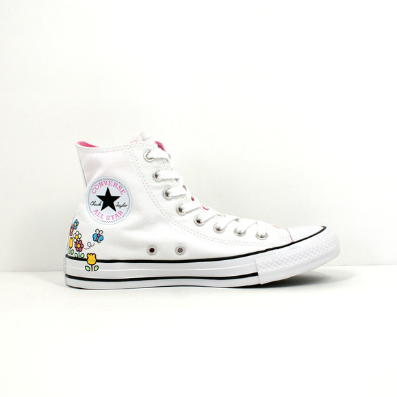 Converse X Hello Kitty High Top Sneakers White NEW - Picture 2 of 8